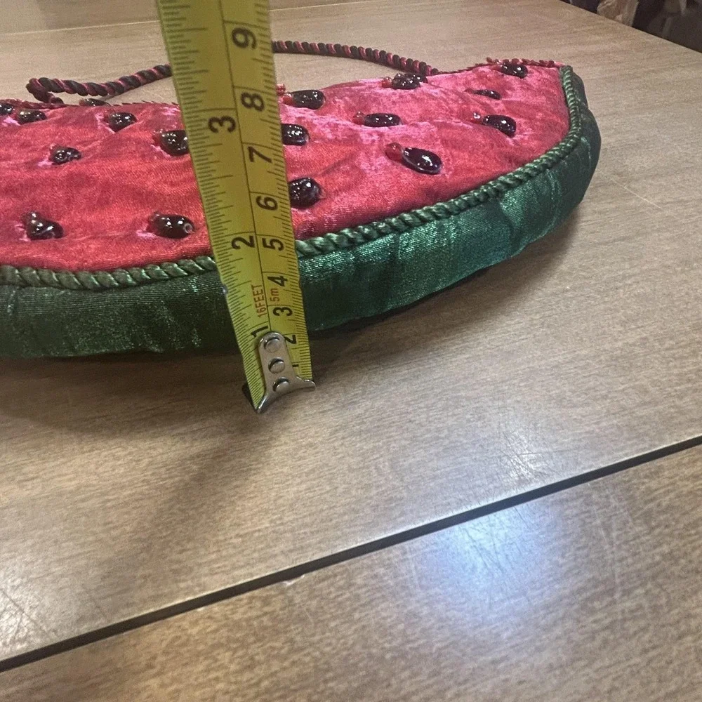 Katherine's Collection Shoulder Bag Womens Medium Red Watermelon Beaded Purse